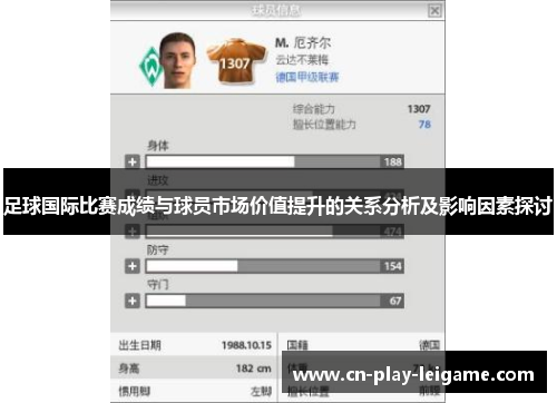 足球国际比赛成绩与球员市场价值提升的关系分析及影响因素探讨
